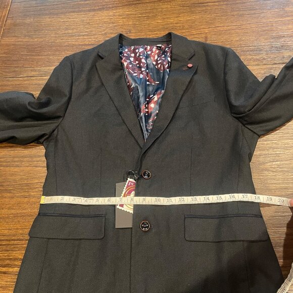 NWT Ted Baker London Mens Sz 3 (M) Navy Core Suit Jacket Blazer 2-Button Halznut - Picture 8 of 11